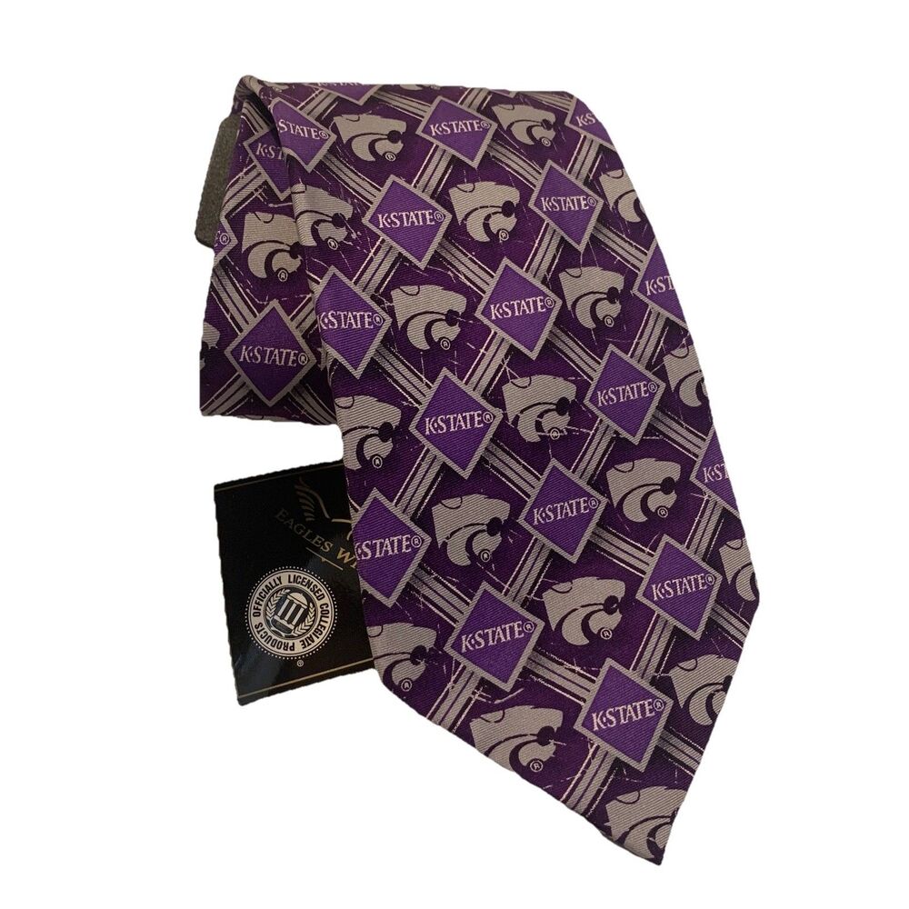Kansas State University Wildcats Tie KSU Men's Formal Wear Purple NWT